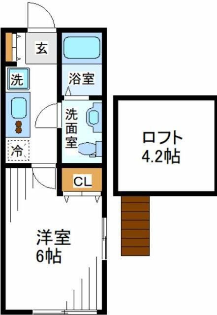 BLUE OCEAN上大岡(1K/2階)の間取り写真