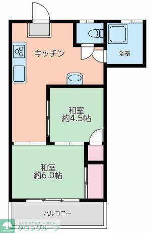 シルバーマンション(2K/3階)の間取り写真