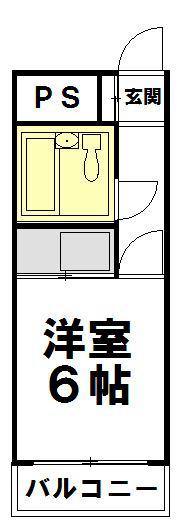 ケントコート藤沢善行(ワンルーム/1階)の間取り写真