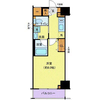 クレイシア秋葉原ラグゼスウィート(1K/5階)の間取り写真