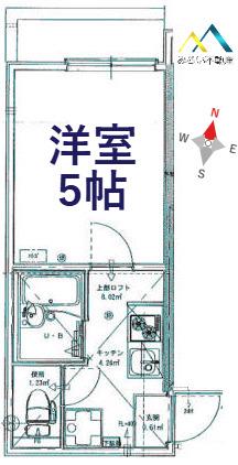 リーヴェルポート横浜杉田(1K/2階)の間取り写真