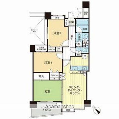 ライオンズプラザ井土ヶ谷第2(3LDK/6階)の間取り写真