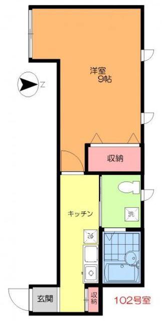 アネックス新小岩II(1K/1階)の間取り写真