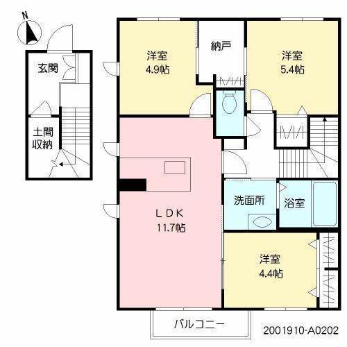 セレッソMH(3LDK/2階)の間取り写真