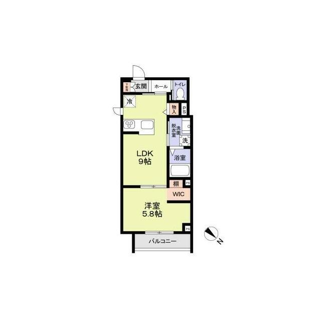 VILLA赤木屋 喜多見(1LDK/3階)の間取り写真
