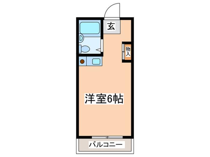 メゾンアルカンシェル(ワンルーム/3階)の間取り写真