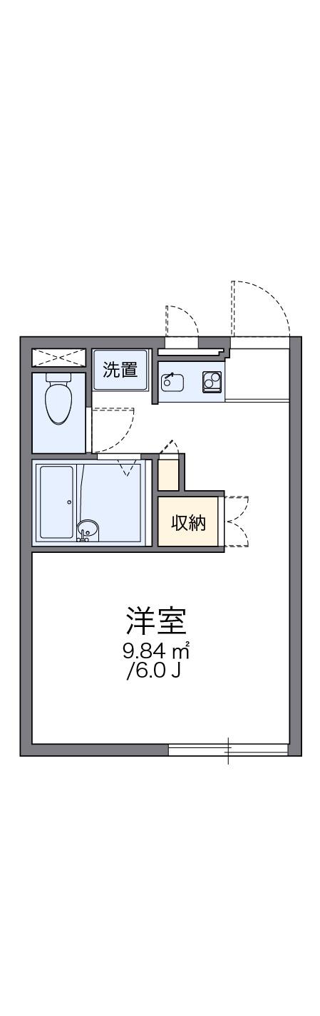 レオパレス郡元(1K/2階)の間取り写真