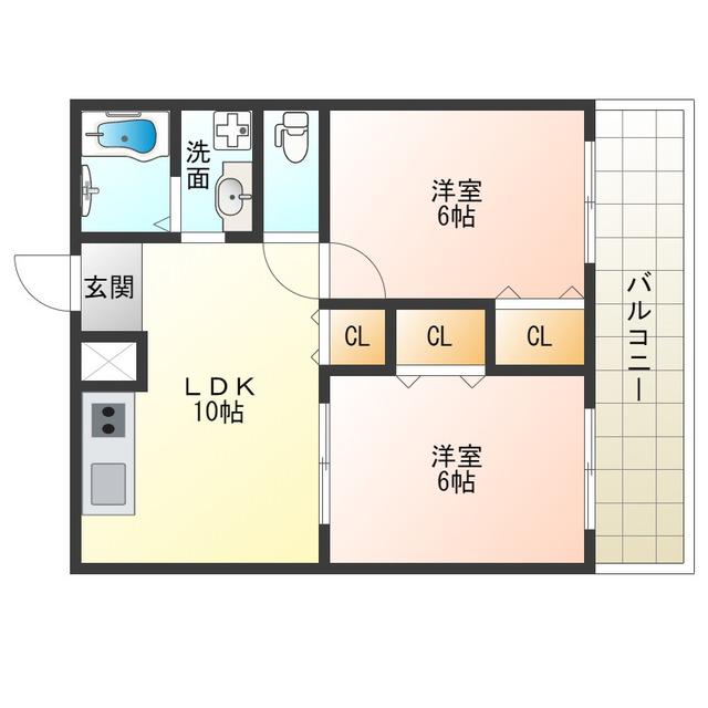 MAX2(2LDK/5階)の間取り写真