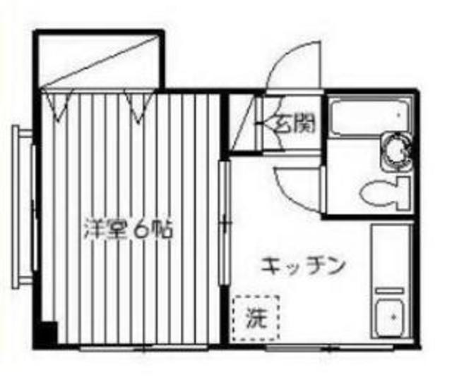 メゾンパルス(1K/2階)の間取り写真