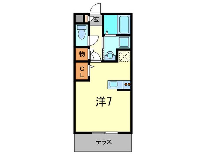 メゾン・クレール(ワンルーム/1階)の間取り写真
