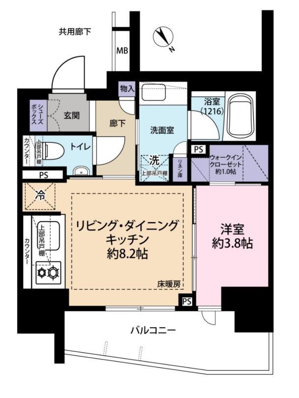 ザ・パークハウス赤羽フロント(1LDK/7階)の間取り写真