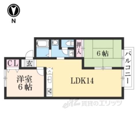 パストラル瀬田(2LDK/1階)の間取り写真