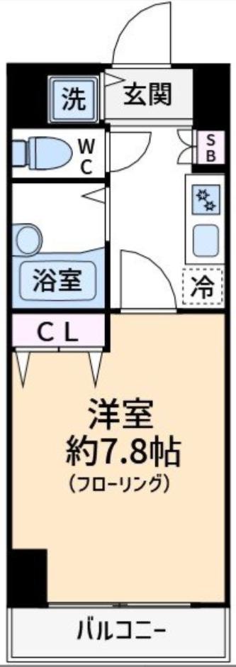フェニックス江戸川橋(1K/4階)の間取り写真