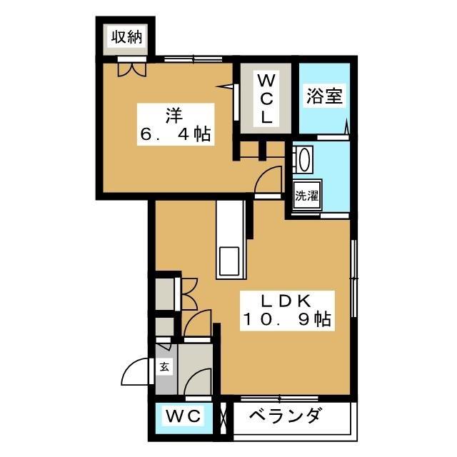 メゾンドリッシュ(1LDK/2階)の間取り写真