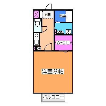 グリーンハイツ西之町(1K/1階)の間取り写真