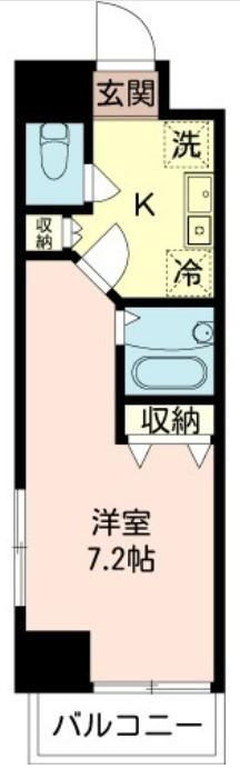 エスペランサ・K2(1K/3階)の間取り写真