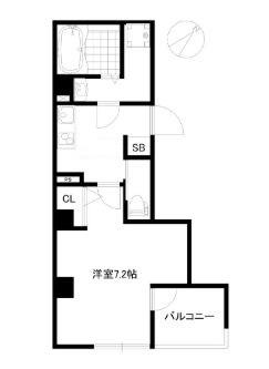 イムシエール 百合ヶ丘(1K/5階)の間取り写真