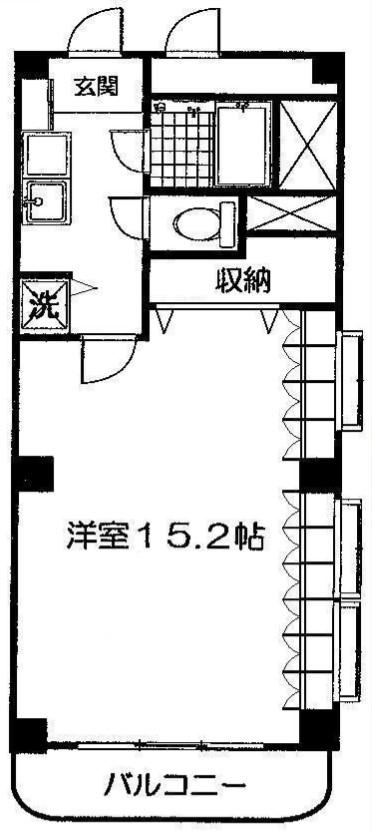 三愛ビル 竹館(1K/4階)の間取り写真