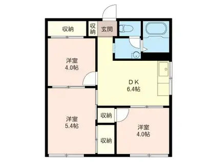 第一コーポ武井(3DK/2階)の間取り写真