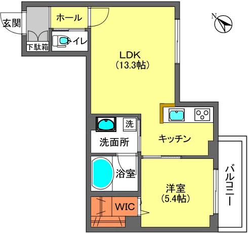 セントリビエ(1LDK/3階)の間取り写真