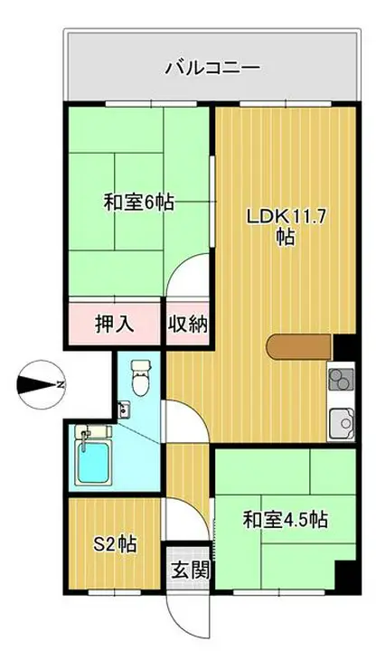 リンデンハイム白山 3階階 間取り