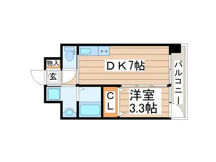 SUM TOMIZAWA(1DK/4階)の間取り写真