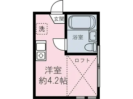 グリシーヌ松原(ワンルーム/4階)の間取り写真