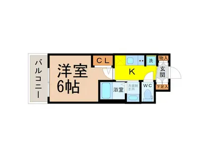 エステムコート名古屋新栄IIアリーナ(1K/9階)の間取り写真