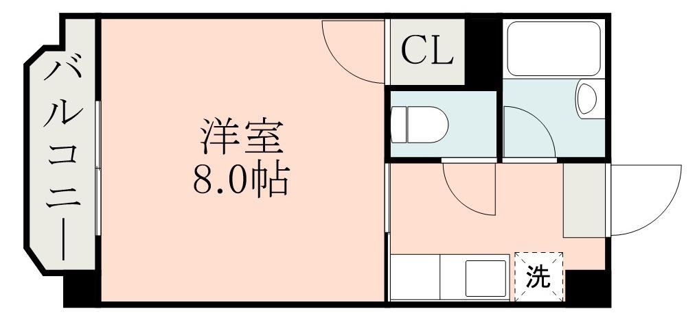 パークハイム鈴木(1K/2階)の間取り写真