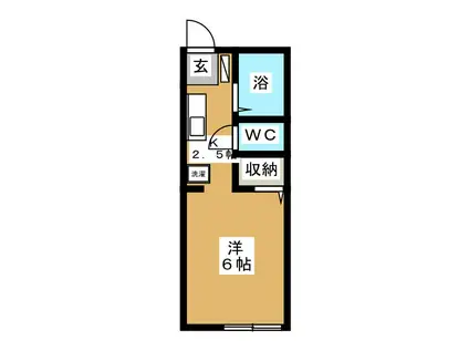 ニューハイツマツモト(ワンルーム/1階)の間取り写真