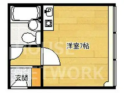 ウエスト IN 240(1K/2階)の間取り写真