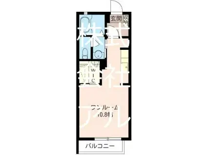 アミティエ小机II(ワンルーム/1階)の間取り写真