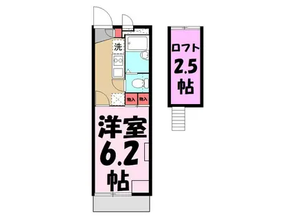 NOUVELLE(1K/3階)の間取り写真