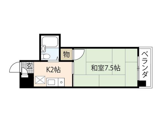 第2丸澤ビル(1K/2階)の間取り写真