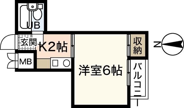 キャッツアイ本川(1K/4階)の間取り写真