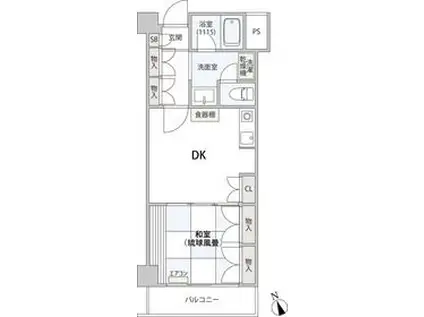 コンフォート文京小石川(1DK/1階)の間取り写真
