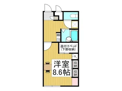 レオパレスサンフラワー(1K/1階)の間取り写真