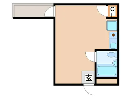 ベル東須磨(ワンルーム/4階)の間取り写真