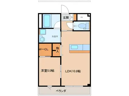 YHS.II(1LDK/2階)の間取り写真