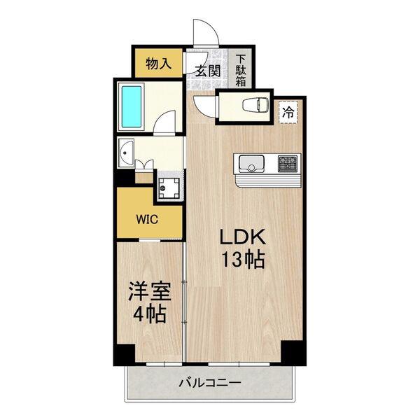 LEGALANDプラス難波南(1LDK/3階)の間取り写真