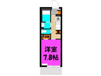 パレスアニマル21(1K/2階)の間取り写真