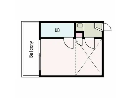 ダイヤモンドパレス杉並(ワンルーム/2階)の間取り写真