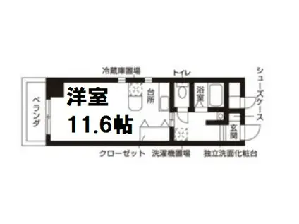 ブランメゾン堀川(1K/8階)の間取り写真