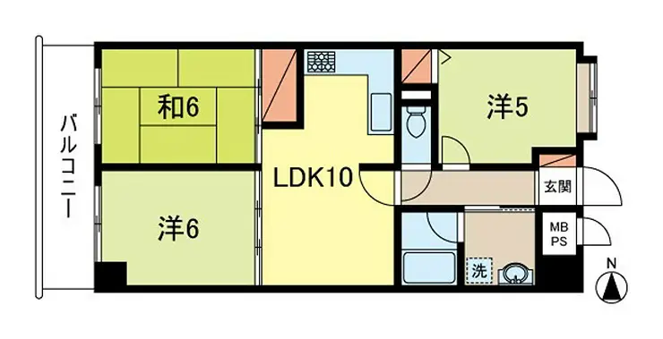 共栄ハイツ東高円寺 4階階 間取り