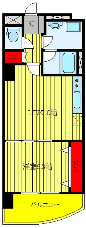 プライムアーバン町屋サウスコート 10階階 間取り