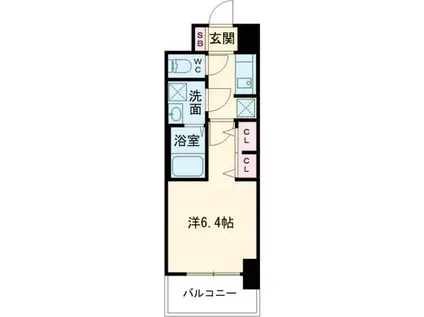 S-RESIDENCE堺ALTKLAS(1K/10階)の間取り写真