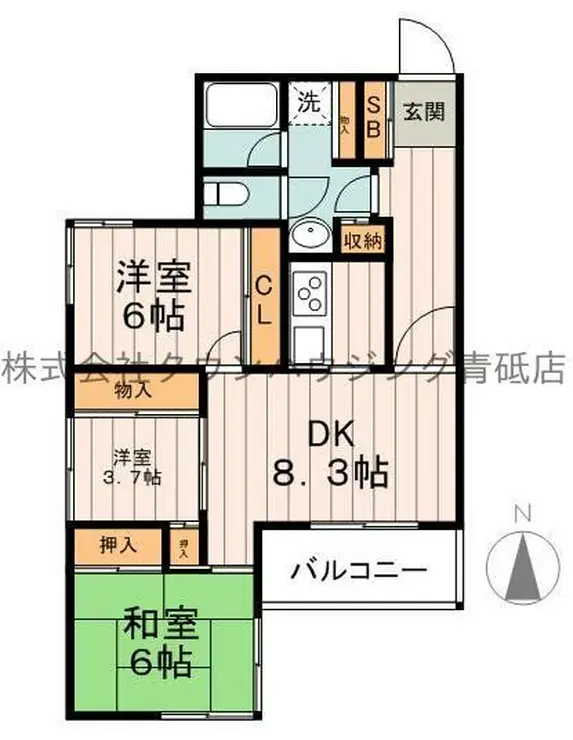 清倫マンション 1階階 間取り