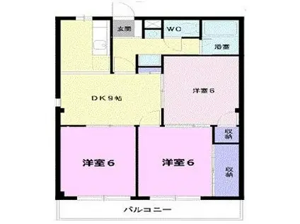 グランコート(3DK/1階)の間取り写真