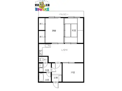 アールグレイマンション岩屋(3LDK/5階)の間取り写真