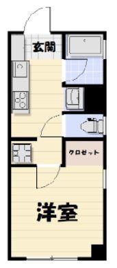 LIKE本町(1K/3階)の間取り写真
